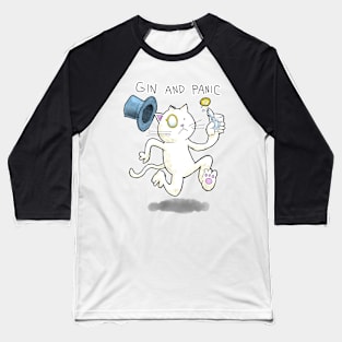 Dapper Cat - Gin and Panic Baseball T-Shirt